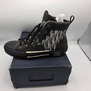 DIOR B23 High Top Canvas Oblique Black Us size 12